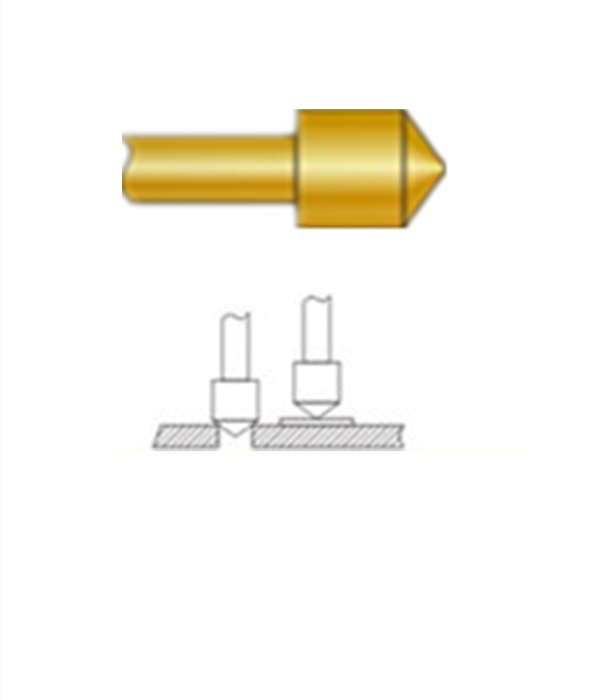 圓錐頭探針、探針用法圖、探針原理圖、測試探針圖片