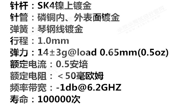 026-BJ-5.7L、BGA雙頭探針、測試探針